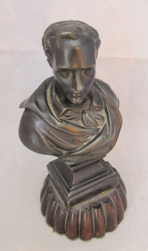 Small Spelter Bust of Byron Vintage.