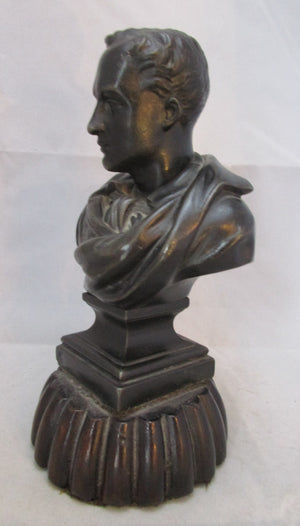 Small Spelter Bust of Byron Vintage.