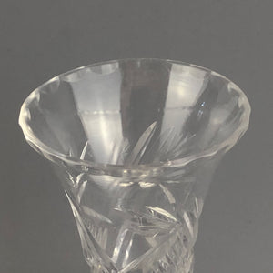 Sterling Silver Cut Glass Vase By Broadway & Co Birmingham Vintage c1961