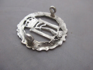 Sterling Silver Free Norwegian Forces Officers Cap Badge WWII 1942