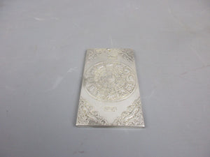 Silver Metal 4.2oz Chinese Bullion Bar Vintage c1970