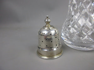 Sterling Silver & Cut Glass Sugar Sifter Vintage 1980 Birmingham