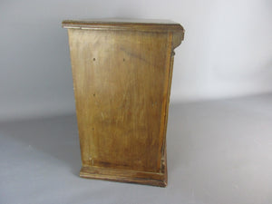 Wooden Hand Made Table Top Chest Of Drawers Antique Circa 19th Century