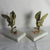 Pair of Crane and Snake Marble Paperweight Antique Victorian c1890