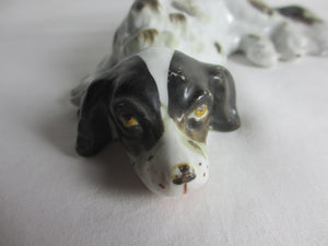 Spaniel Dog Ceramic Figure Antique Victorian
