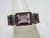 Baguette Cut Amethyst & Diamond 14k Gold Ring Vintage c1980.