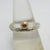 9k Gold Ball Sterling Silver Ring Vintage c1980