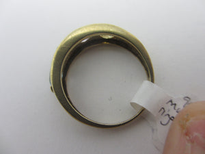 Blue Topaz Citrine Amethyst Tourmaline 9k Gold Ring Vintage c1980
