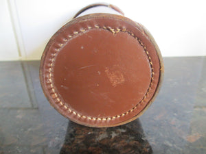 Leather Campaign Cup Case 4 Cups Inside Vintage c1950.
