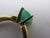 Solitaire Emerald in 9k Gold Ring Vintage c1980