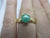 Solitaire Emerald in 9k Gold Ring Vintage c1980