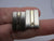 Sapphire Paste in Chrome Metal Cufflinks Vintage c1980.