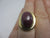 Large Cabochon Ruby Sterling Silver Gilt Ring Vintage c1980